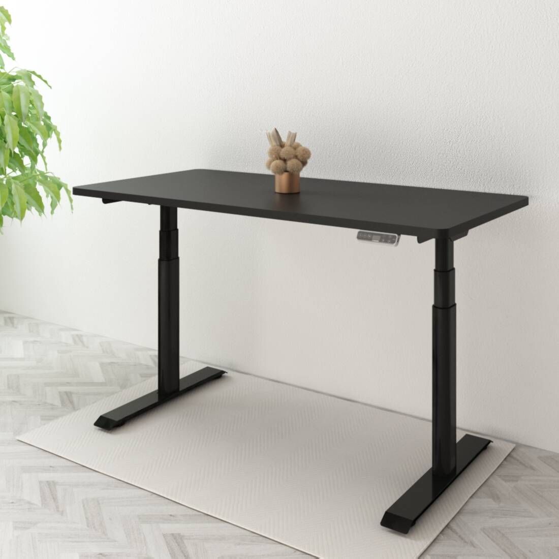 Product photograph of Flexispot Height Adjustable Standing Desk Stand Up Telescopic Desk Frame E8 Black from FlexiSpot UK