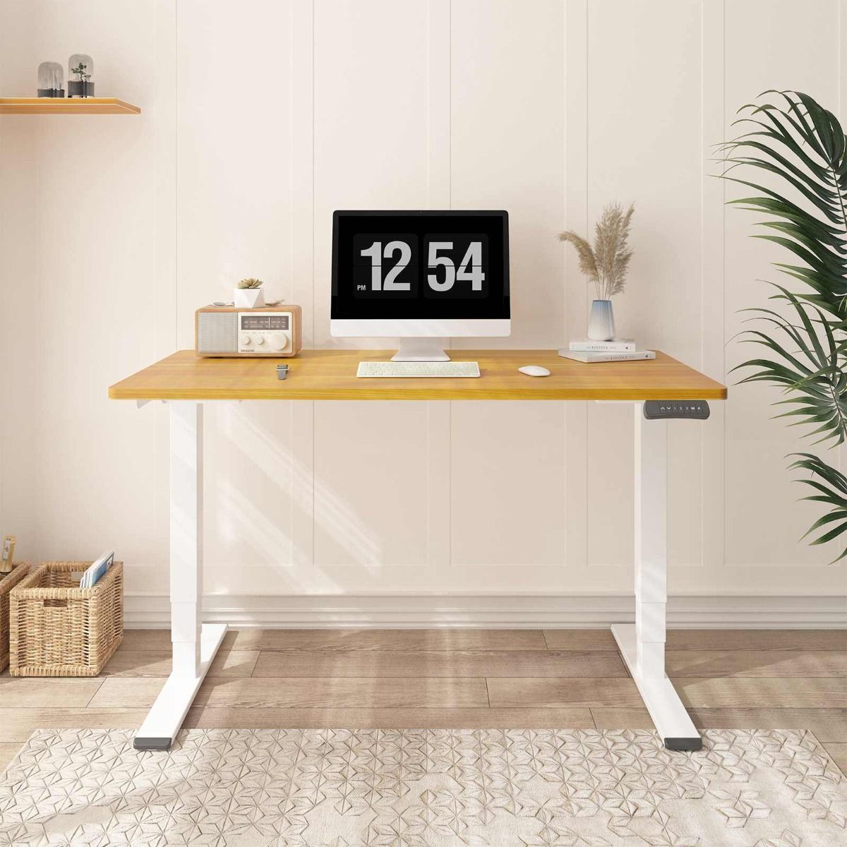 Flexispot Height Adjustable Standing Desk White With Memory Function