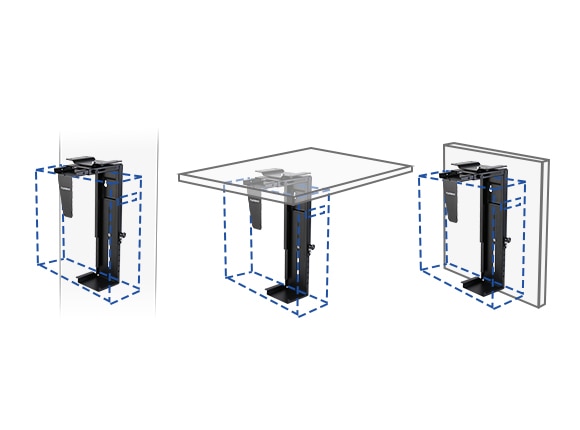FlexiSpot CH2B under-desk, side and wall mounting examples